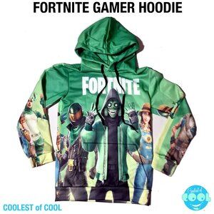 Fortnite all over print gamer hoodie Youth or Womens size XS with pockets